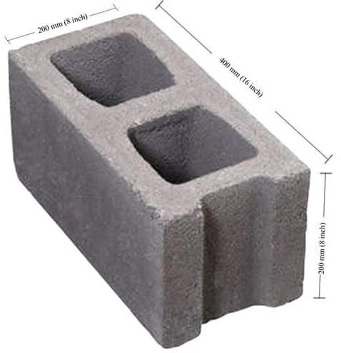 Square Concrete Hollow Blocks, Color : Grey