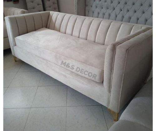 Customised Wood Straight Line Sofa Set, For Hotel, Home, Color : Off White