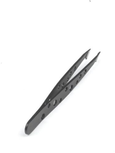 Curved Tip Tweezer Plucker For Eyebrows, Color : Black