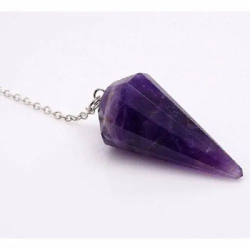 Amethyst Stone Cone Pendulum, Packaging Type : Box Packing