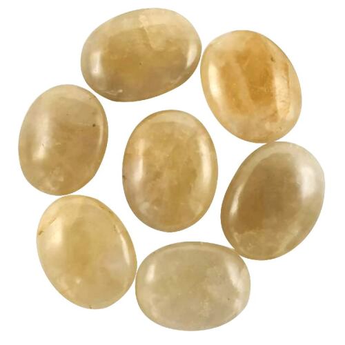 Polished Citrine Worry Stones, Gender : Unisex