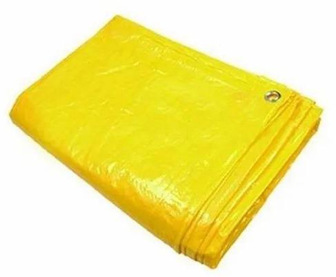 150 GSM Yellow HDPE Tarpaulin, Size : 6 X 12 Feet