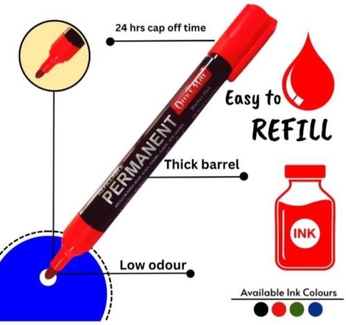 Plastic Permanent Marker Pen, Feature : Leakproof, Light Weight, Non Toxic, Refillable, Smooth Writing