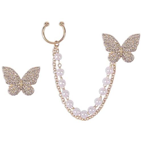 Butterfly Ear Cuff Crawler Earrings, Packaging Type : Plastic Packet
