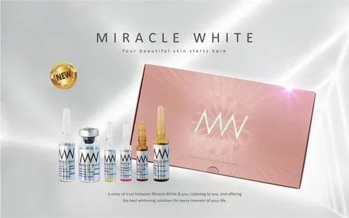 Miracle White Pink 35000mg Glutathione Injection, For Skin Whitening, Packaging Type : Box