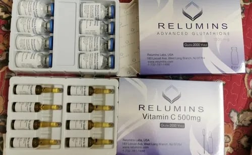 Relumins 2000mg Advance Glutathione Injection, For Skin Whitening, Packaging Type : Box