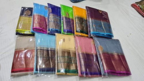 Pure Kora Silk Handloom Banarasi Saree, For Easy Wash, Dry Cleaning, Occasion : Casual Wear, Festival Wear