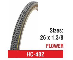 Rubber HC-482 Bicycle Tyres, Size : 26x1.3/8
