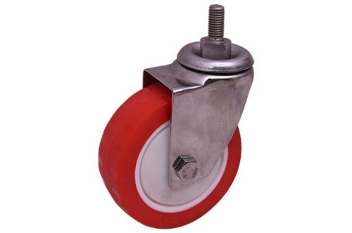 Flat Single Wheel PU Caster Thread, For Easy To Move, Easy To Fit, Packaging Type : Carton Box