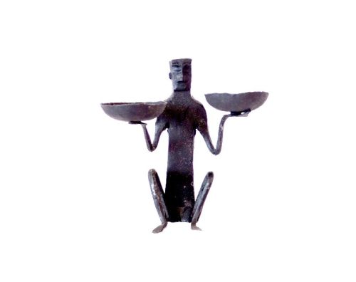 Wrought Iron Tribal Candle Stand, Feature : Complete Finishing, Corrosion Proof