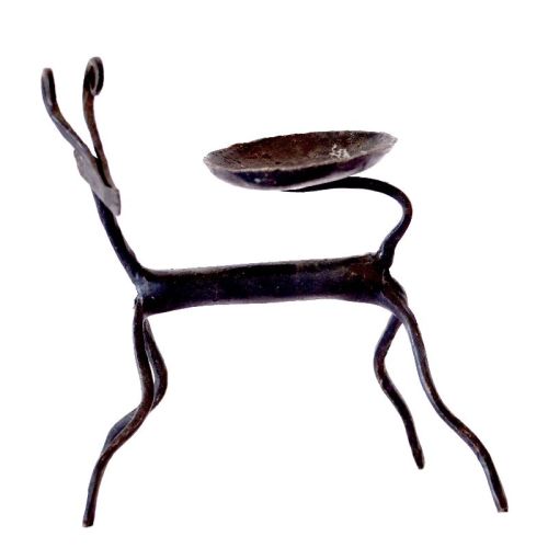 Wrought Iron Tribal Deer Candle Stand