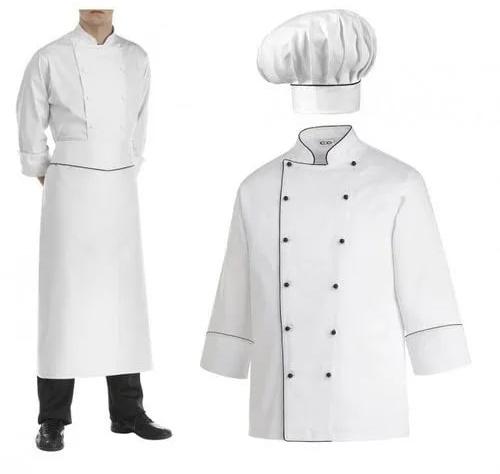 Plain Cotton Chef Uniform, Size : S, XL, XXL