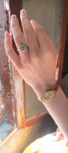 Round Polished Peridot Ring, For Jewellery, Style : Fashionable