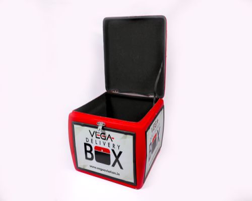 16 X 16 Apple LED Top Open FRP Food Delivery Box