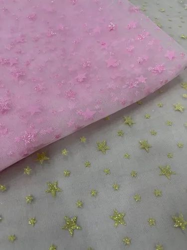 Cotton Fancy Glitter Fabric, Width : 58-60'