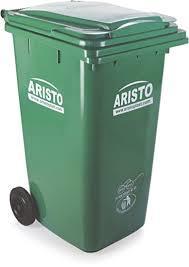 Aristo 240L Plastic Wheeled Dustbin, For Outdoor Trash, Color : Green, Red, Yellow, Blue