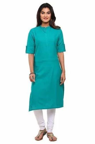 Plain Cotton Kurti, Size : S, M, XL