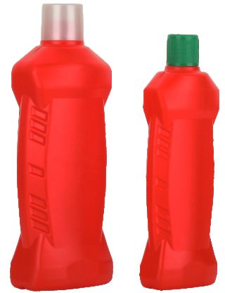 Plain HDPE Bathroom Cleaner Bottle, Color : Red