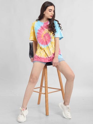 Dreamy Escape Oversized Multicolor Tie-Dye T-Shirt