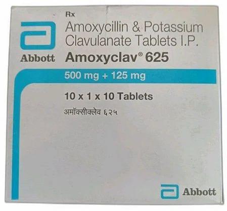 Amoxyclav Amoxycillin Potassium Clavulanate Tablets, Packaging Type : Box