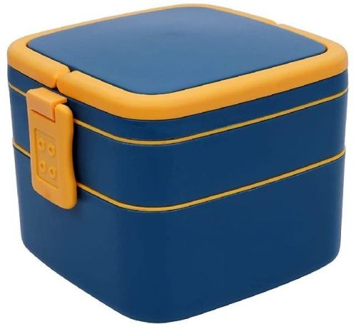 Rectangular Plastic Blue Lunch Box, For Food Packing, Feature : Good Quality