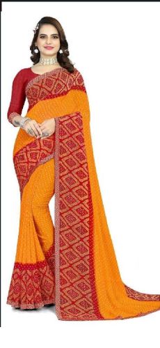 Casual Wear Designer Ladies Saree, Technics : Machine Made