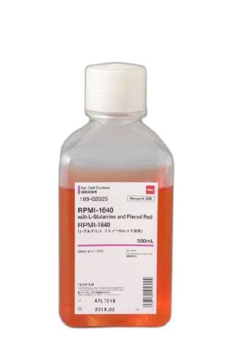 Wako RPMI-1640 With L-Glutamine and Phenol, For Laboratory, Color : Red