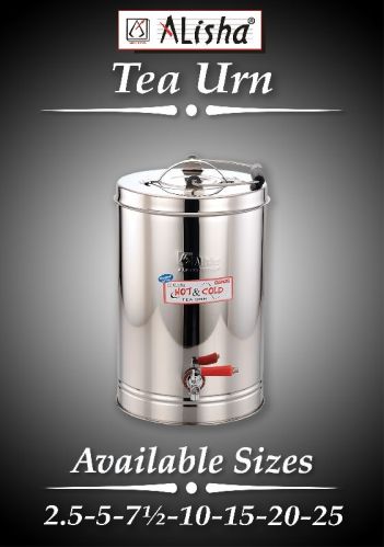 Alisha Stainless Steel Tea Urn, Capacity : 2.5 - 25L