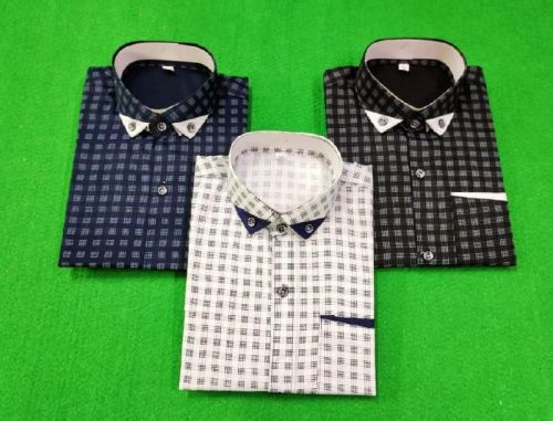 Cotton Checked Children Shirts, Style : Full Sleeve