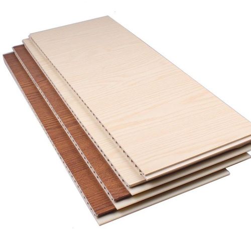 Rectangular Non Polished Plain PVC Cypress Composite Panel, For Buildings, Home, Mall, Size : Customised