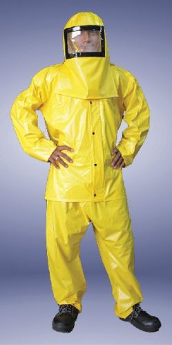 PVC Suit With Hood, Color : Yellow