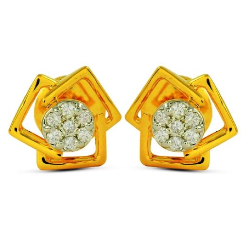 Beautiful Women’s Triangle Diamond Earrings With Certificate
