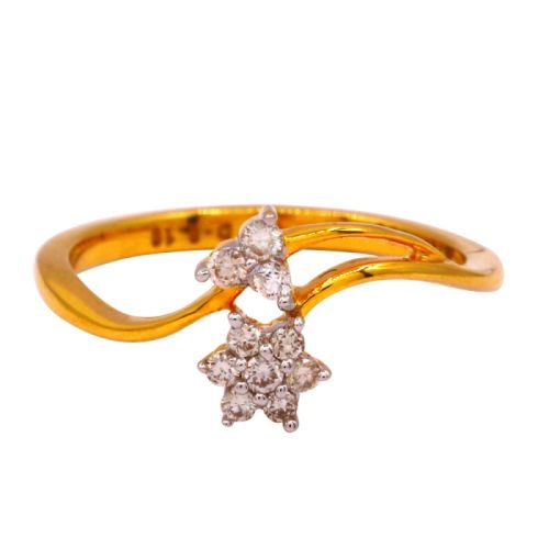 Beautiful Womens Yellow Gold Diamond Ring