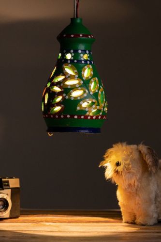 Oval Shaped Clay Lamp Shades, Size : Medium