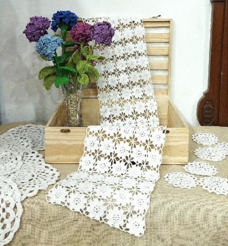 100% Cotton Crochet Table Runners