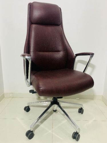 Polished Plain Metal Premium High Back Chair