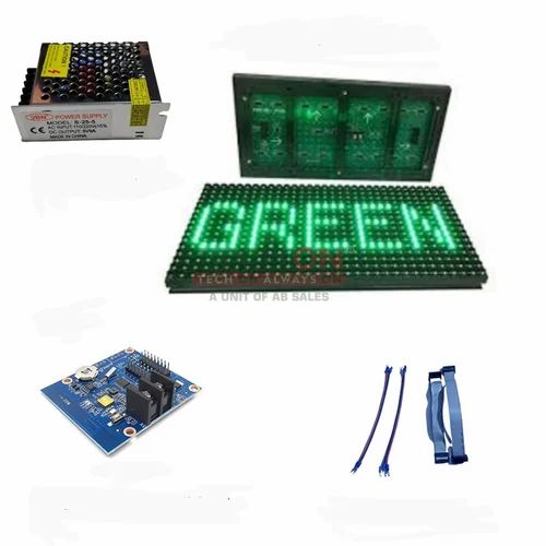 Rectangular Scrolling P10 Green LED Display Board, For Advertising