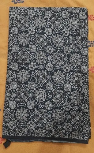 Black Ajrakh Printed Cotton Fabric, For Textile Industy, Technics : Machine Made
