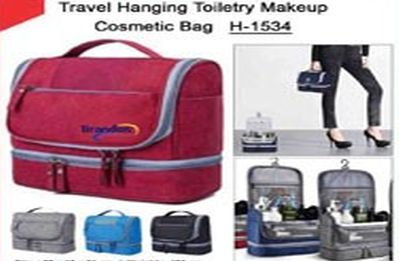 Travel Hanging Toiletry Makeup Polyester Cosmetic Bag