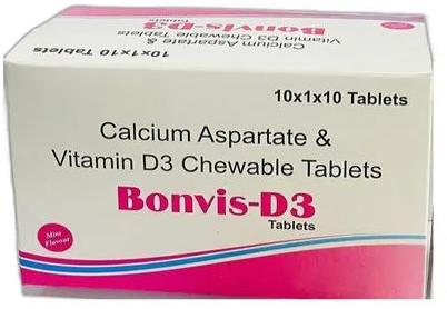 Bonvis D3 Tablets, Packaging Size : 10x1x10 Capsules