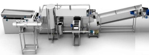 Automatic Continuous Banana Chips Fryer Line, Color : Steel