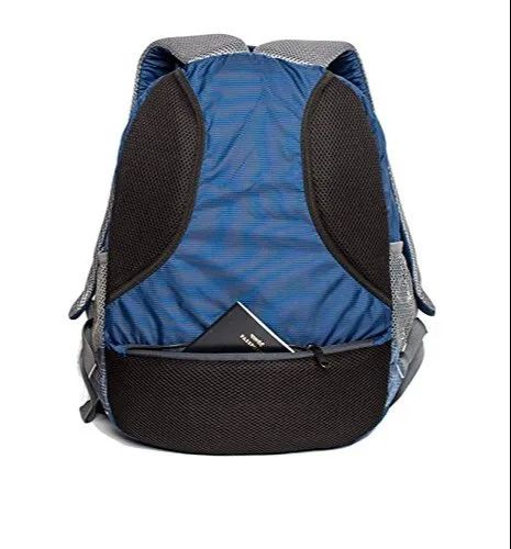 Nylon Blue Casual Backpack, Capacity : 30 Litres