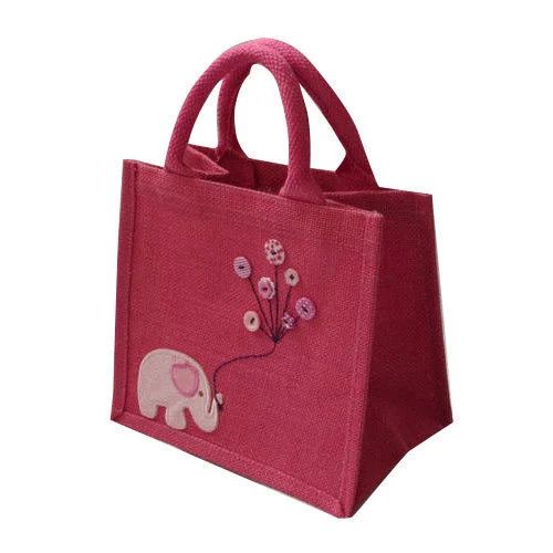 Printed Gift Handled Jute Bag, Capacity : 2 - 5 Kg