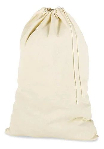 Plain White Cotton Laundry Bag, Feature : Eco-Friendly