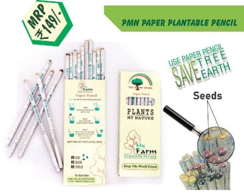 PMN Plantable Paper Pencils, For Seeding Use, Feature : Easy To Sharp, Fine Finished