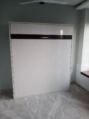 Eppotum Square Smooth Plain Plywood Wall Mounted Bed, For Home, Technique : Handmade