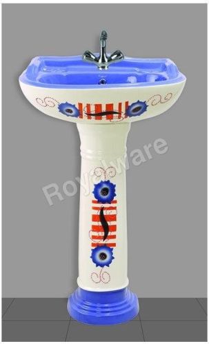 Vitrosa Crowny Pedestal Wash Basin, Size : 15-25 Inch