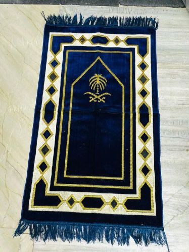 Sfafi Smooth Polyester Printed Prayer Carpet Turkish, Technique : Machine Tufted