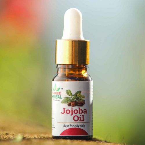 10ml SHREE Jojoba Oil, For Herbal Products, Form : Liquid