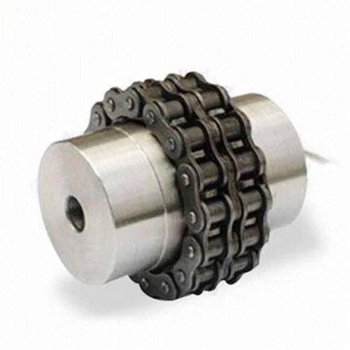 Polished Metal Roller Chain Coupling, For Perfect Shape, High Strength, Fine Finished, Excellent Quality